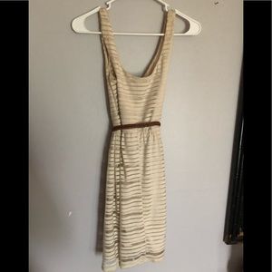 AS U WISH Dress with Brown Belt Size S